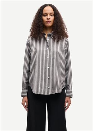 Salova pocket skjorte 15758 Brown Stripe Samsøe 